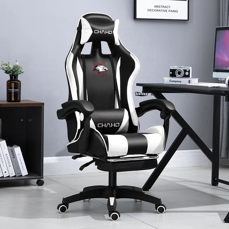 2025 New Computer Chair Green Gaming Chair PU Leather Office Swivel Chair Lift Bedroom Furniture Fashion Sillas Gamer Chair