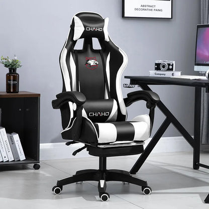 2025 New Computer Chair Green Gaming Chair PU Leather Office Swivel Chair Lift Bedroom Furniture Fashion Sillas Gamer Chair