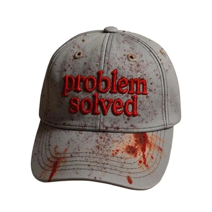 Problème de broderie sur le thème d’Halloween résolu : casquette sanglante d’horreur, idéale pour les fêtes d’Halloween, les accessoires de cosplay et les cadeaux