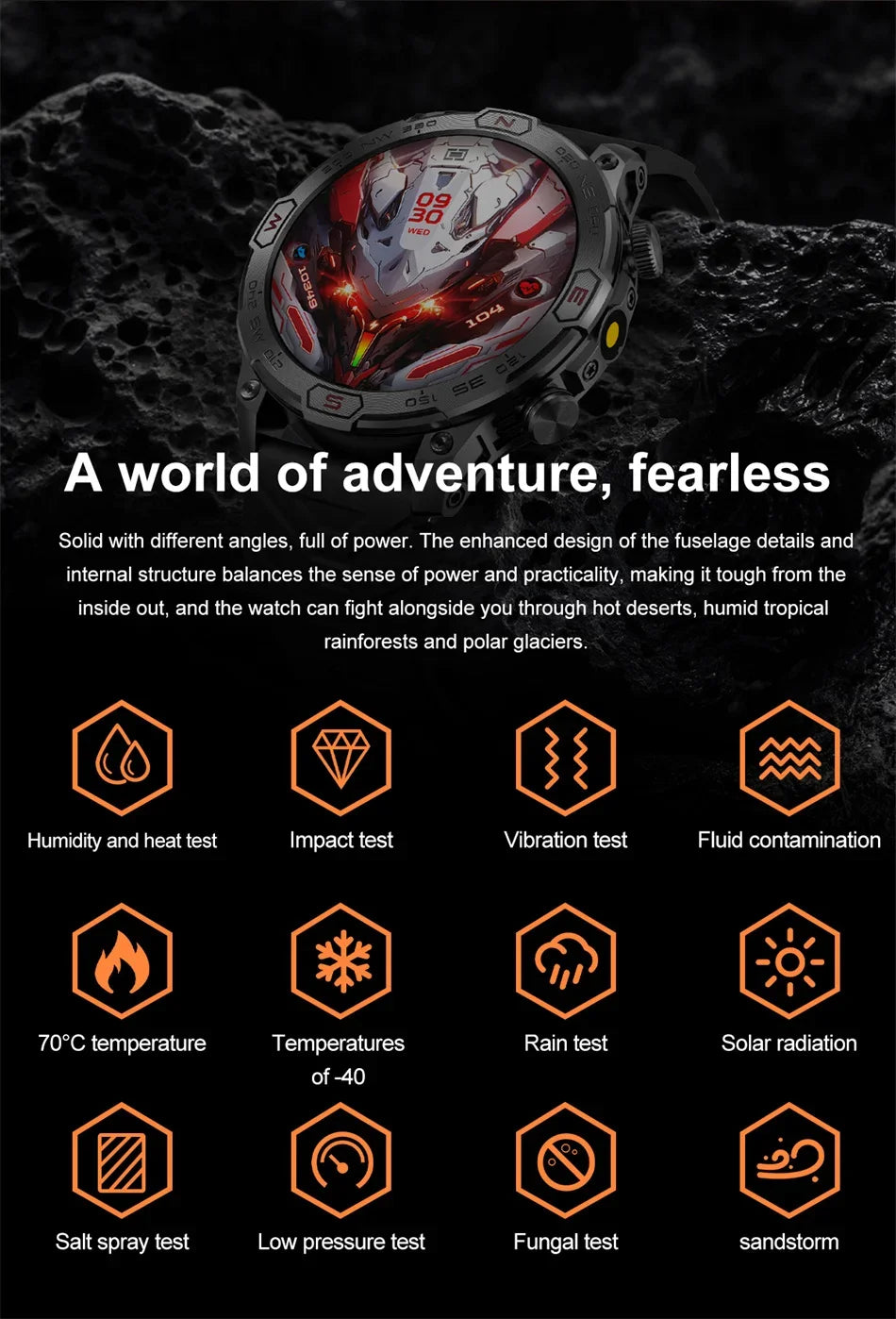 Men Fashion Outdoor Sport GPS Smart Watch Men AMOLED HD Screen Heart rate Waterproof Sport Smartwatch Man Smart Bracelet clock
