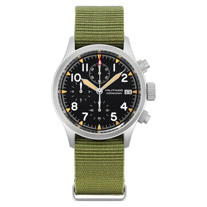 Militado VK61 VK67 Quarz-Chronographenuhr 39mm 316L-Edelstahlgehäuse 3 Zifferblätter wasserdicht 100M Multifunktions-Militäruhr