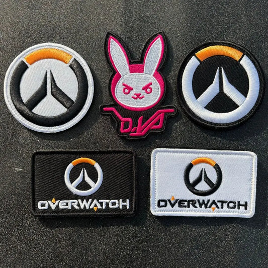 Patch de braço anime Overwatch DVA para cosplay, mochila, aplicação decorativa e vestuário