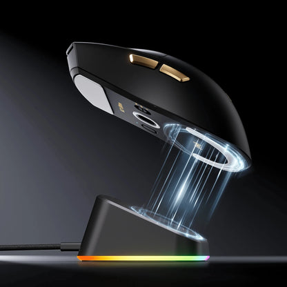 Mouse da gaming wireless MCHOSE K7 Ultra PAW3950, doppio polling rate 8K, leggero, base di ricarica wireless magnetica, eSport e ufficio