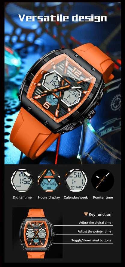 LIGE Digital Men Military Watch 50m Waterproof Wristwatch LED Quartz Clock Sport Watch Male Big Watches Men Relogios Masculino