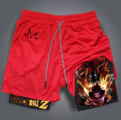 2026 Dragon Ball Printed Double-layered Shorts GOKU American Sporty Comfortable and Fashionable Men's Loose and Breathable Pants