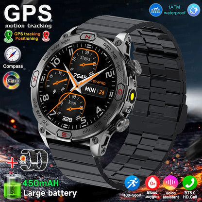 Men Fashion Outdoor Sport GPS Smart Watch Men AMOLED HD Screen Heart rate Waterproof Sport Smartwatch Man Smart Bracelet clock