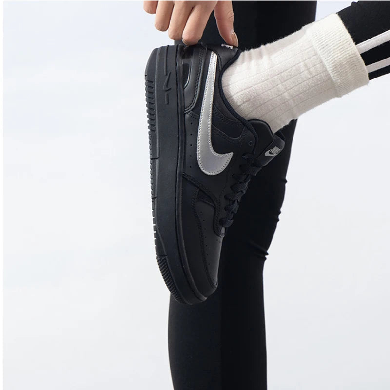 Nike Authentic Force Skateboarding Shoes for Women Black Hq1674-001 Free Shipping