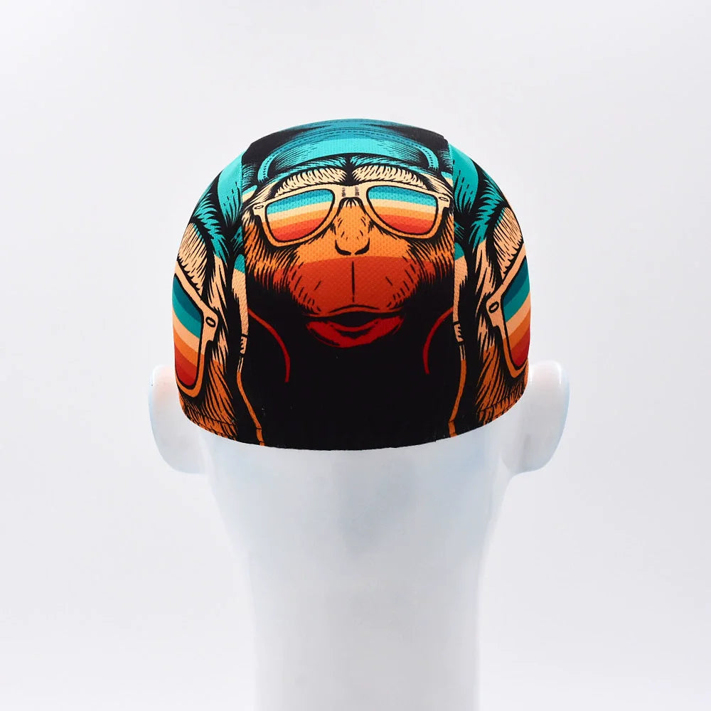 Cool style Cycling Caps Summer Breathable Sports Bicycle Hats Quick Dry Polyester Black Blue Bike Hats Classical Retro Runing