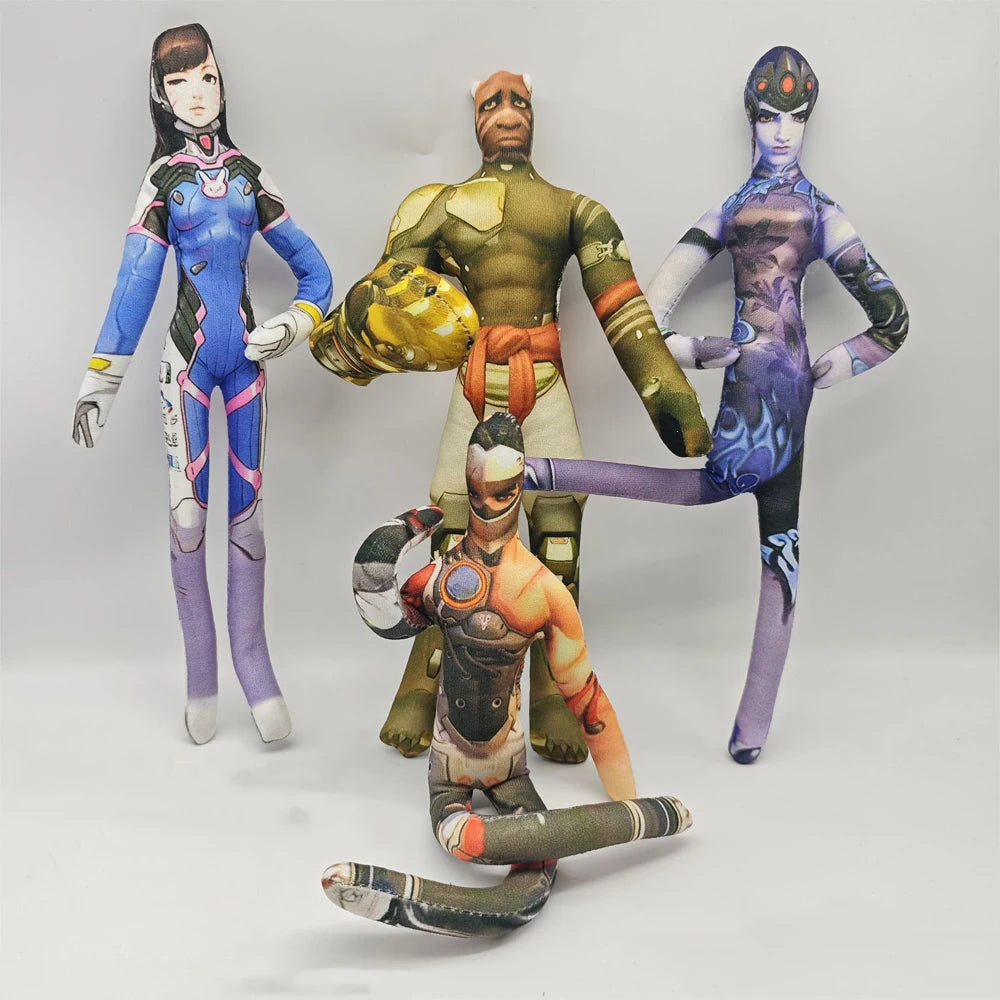 26cm fleksibilna plišana figura s žičanim tijelom i različitim pozama, anime igra Overwatch D.Va / Doomfist / Genji / Widowmaker, plišana lutka