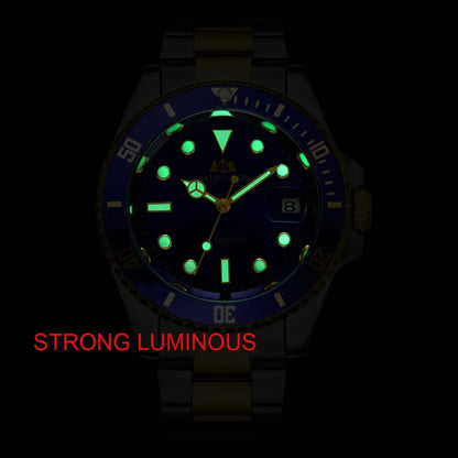 Automatic Mens Watch Mechanical Movement Stainless Steel Gold Silver Green Red Dial Date Strong Luminous Luxury Watches