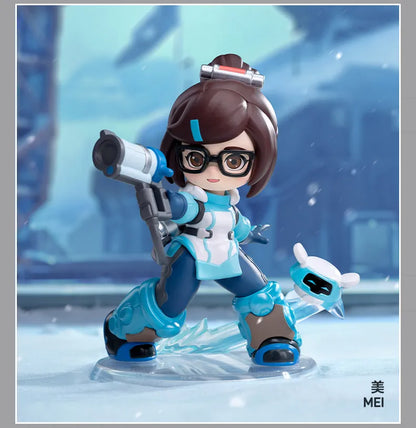 POP MART Overwatch Play of The Game serijos paslaptinga akloji dėžutė – kawaii stiliaus žaislai, dekoratyvinės figūrėlės, namų dekoras, staliniai modeliai-lėlės