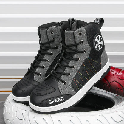 New Men's and Women's Four-Season Universal Safety Protection Motorcycle Riding Boots, Anti-Slip and Anti-Fall Motorcycle Shoes