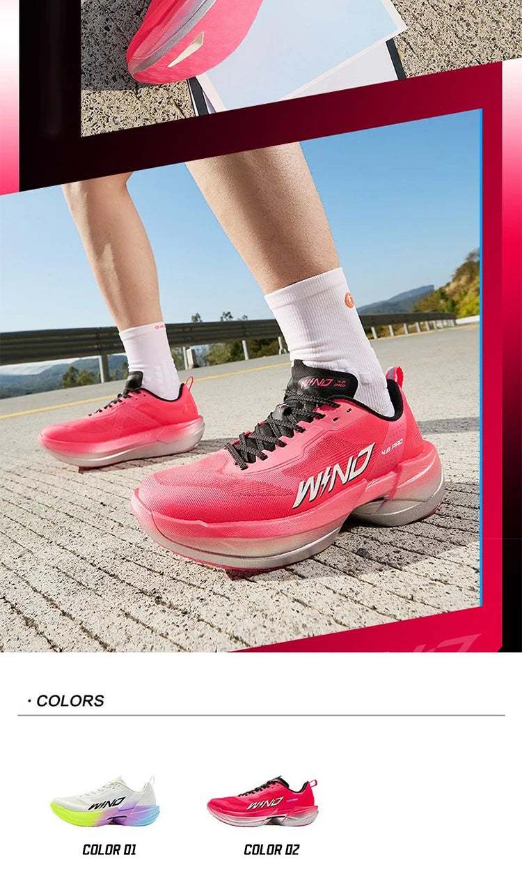 QIAODAN WIND 4PRO Carbon Plate Marathon Shoes Men Professional Racing Sneakers 2026 Breathable Running Sports Shoes QDB023262291