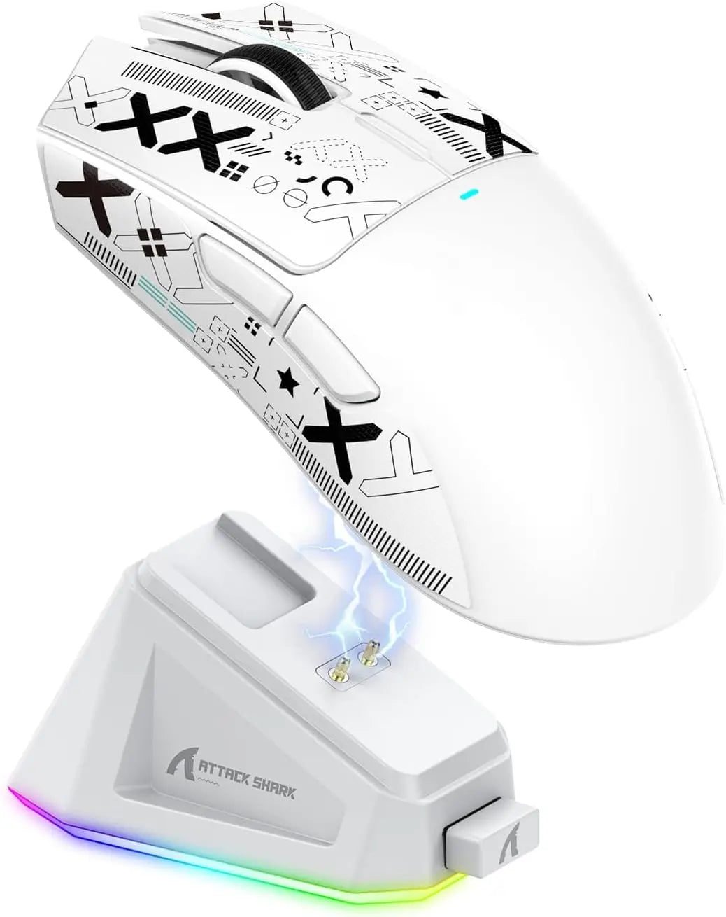 ATTACK SHARK X11 bežični gaming miš s punjačem, gaming senzorom PixArt PAW3311, BT/2.4G bežično/žično