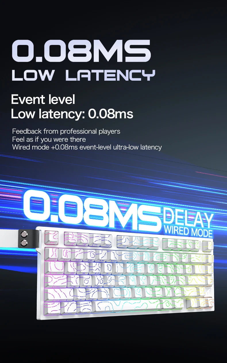 ATTACK SHARK R82HE High-Performance Magnetic Axis Keyboard, 8K Rate, 0.08ms Latency, 0.005mm RT Accuracy, 75% Layout, Five-Layer