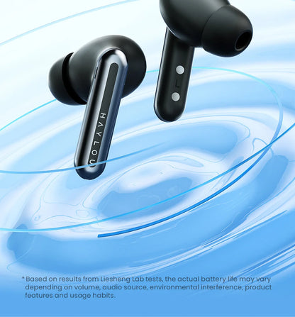 HAYLOU Mori Pro Bluetooth 5.4 écouteurs sans fil 43dB hybride adaptative ANC haute résolution LDAC écouteurs 6 micro casque 28H d'autonomie de la batterie