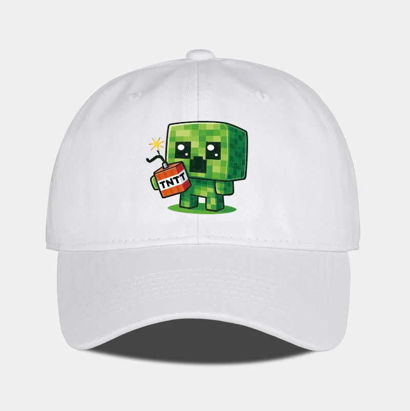 1 Creeper Pattern Baseball Cap | Unisex Hip-Hop Cap, lightweight and form-fitting, perfect for travel and casual wear year-round