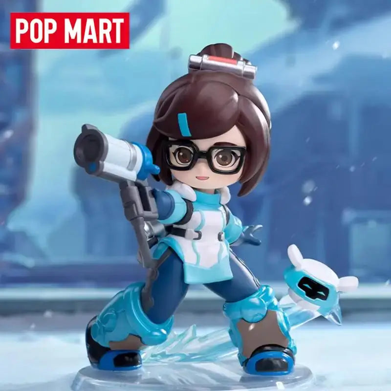 POP MART Overwatch Play of The Game serijos paslaptinga akloji dėžutė – kawaii stiliaus žaislai, dekoratyvinės figūrėlės, namų dekoras, staliniai modeliai-lėlės