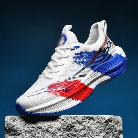 Zapatillas de running para hombre de malla transpirable con cordones, cómodas para maratón, deporte, tenis casual, talla grande, sneakers modernos para hombre