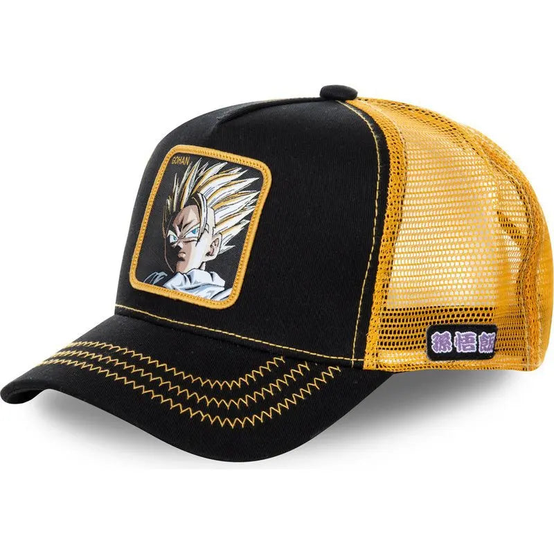 Dragon Ball Styles Anime Son Goku Bomuld Ny baseballkasket til mænd og kvinder Hip Hop Far Justerbar mesh-kasket Trucker-kasket