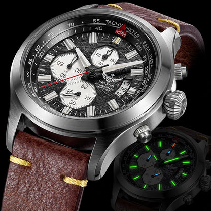 Zegarek kwarcowy męski YELANG V1029S 42mm, mechanizm Japan OS10, luminescencja T100, wodoodporność 100M, sportowy styl militarny, szafir