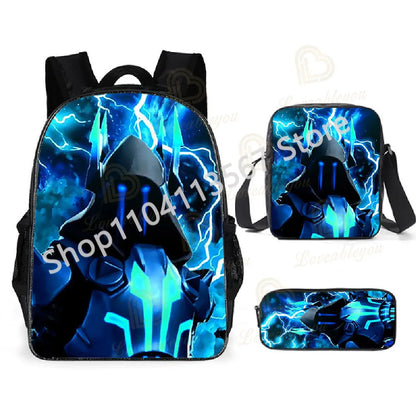 3Pcs/Sets Fortnite School Bags for Boys Girls Cartoon Battle Royale Game Book Bags Sets Games Backpacks School Gifts