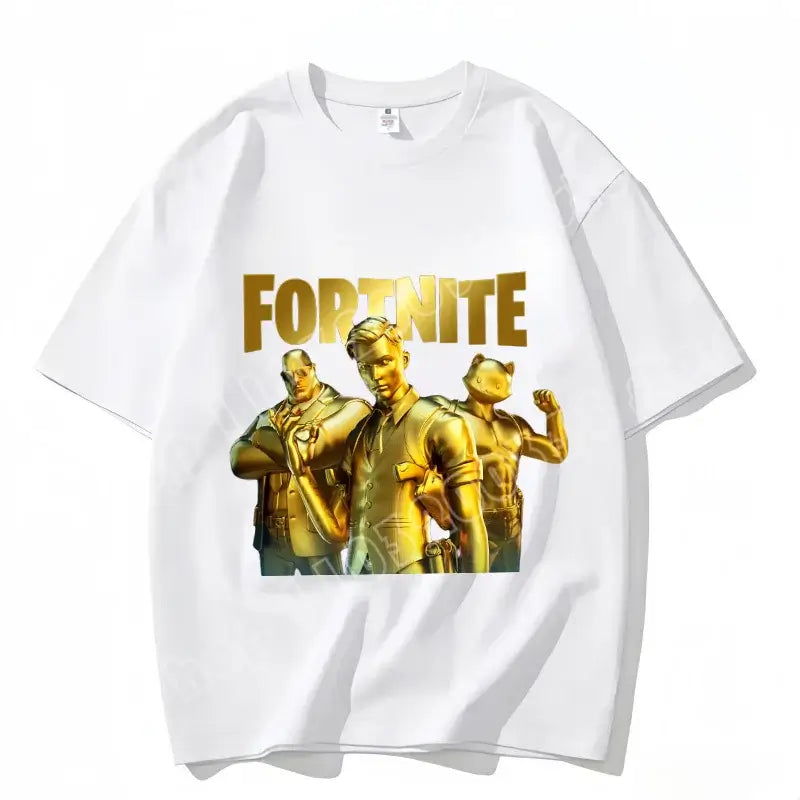 Fortnite Crew Neck T Shirt Unisex Adult Game Dance Fashion New Pure Cotton Short Sleeve Tops Perfect for Casual Wear Vacations