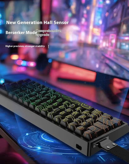 Irok ND63/ND68 Magnetic Switch Mechanical Keyboards RGB Hot Swap E-Sports Wired Customize Keyboard Pc Gaming Office Accessory