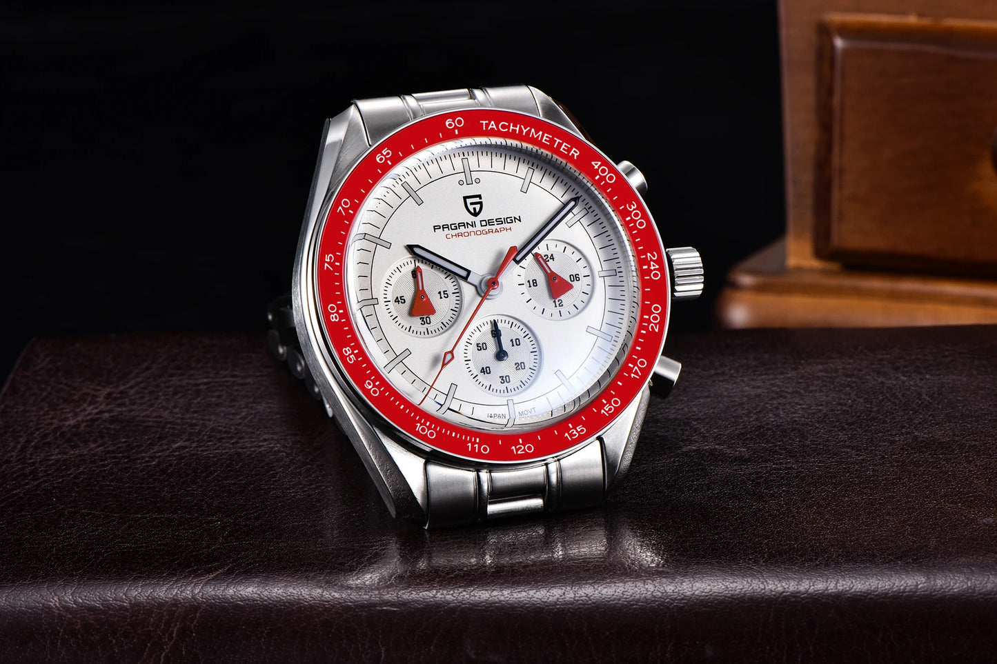 PAGANI DESIGN New AR Sapphire Quartz luxury men's watches 500 vitometer Circle Sport M 100 waterproof chronograph 316L all-steel Japan Movt Luminous man Watch