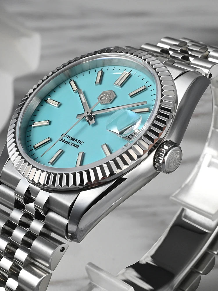 San Martin 36.5mm Men's Dress Watch Top Brand Luxury Automatic Mechanical Fashion Couples Watches Sapphire Waterproof 100m BGW9