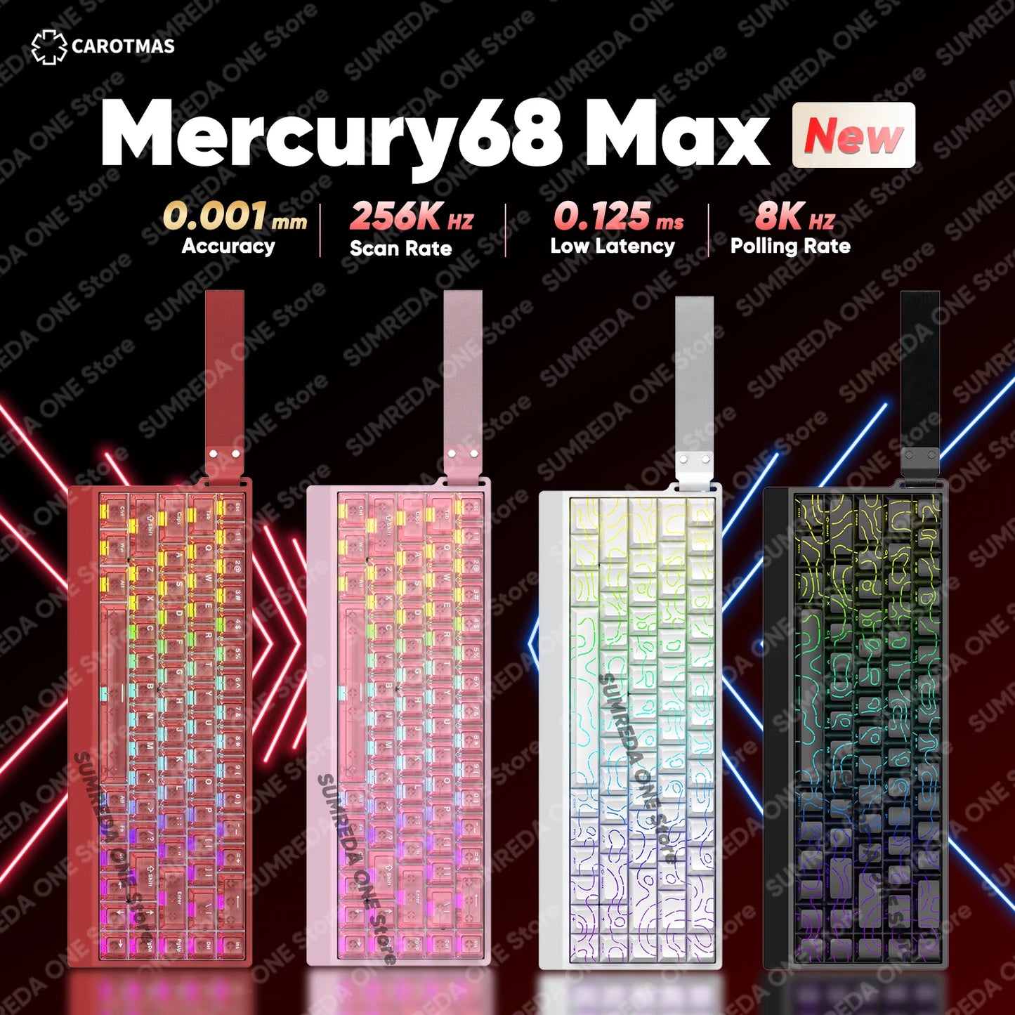 IROK Carotmas Mercury68 Max mars68 pro Mercury 68 teclado mecánico magnético gaming Rapid Trigge 0.001 8K con cable para gamers
