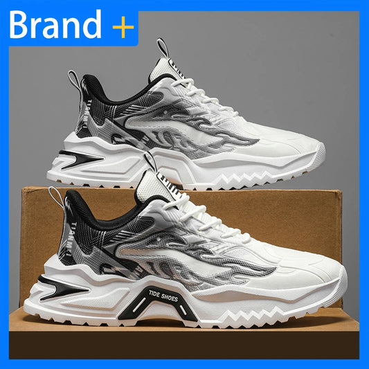 Zapatillas deportivas de hombre con cordones, versátiles, antideslizantes, de suela gruesa, cómodas e informales, para uso diario de adolescentes y running masculino