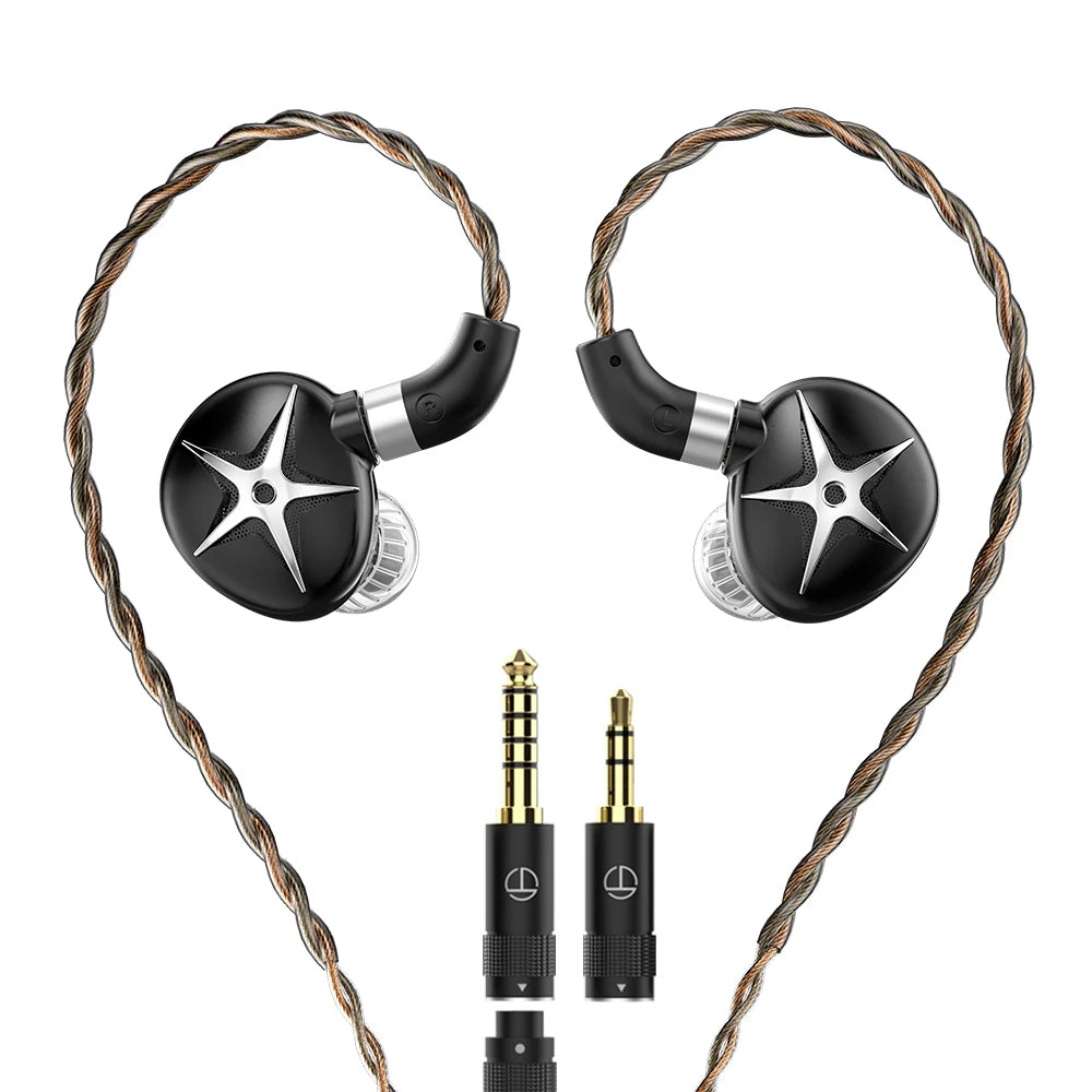 TRN Starfish Earphones 12mm Dynamic Driver In-ear Monitors  Beryllium coated Diaphragm Headset Hi-Fi Headphones with Detachable