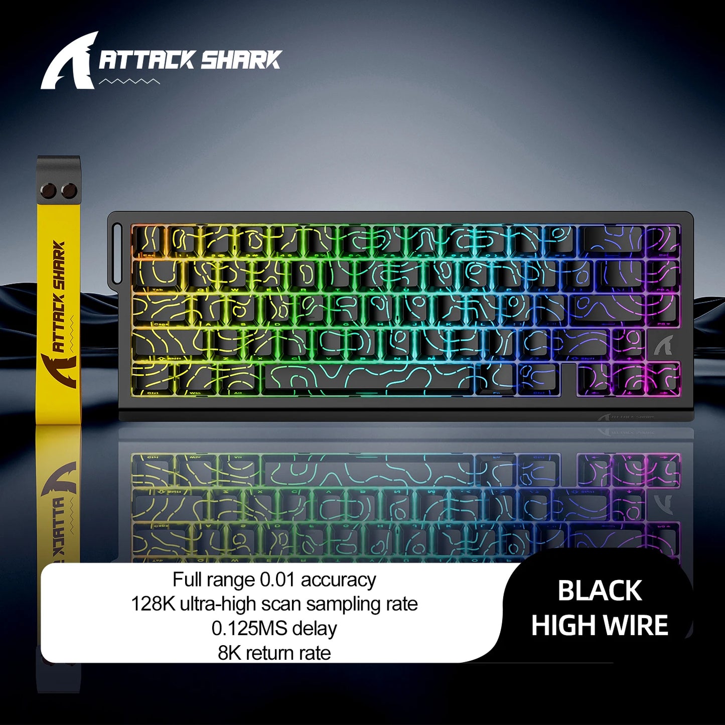 Tastiera da gaming magnetica ATTACK SHARK X68HE X68PRO HE e FREEWOLF F68 cablata F68Pro wireless per pro gaming 0.01mm Rapid Trigg
