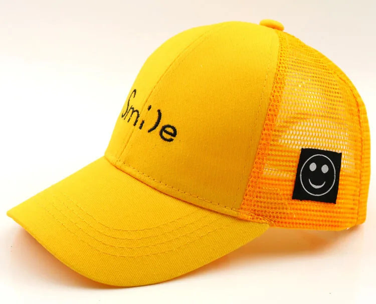 Summer autumn Kid Boy Cartoon Letter Embroidered Baseabll Caps Children Girls Outdoor Leisure Mesh Sport hats