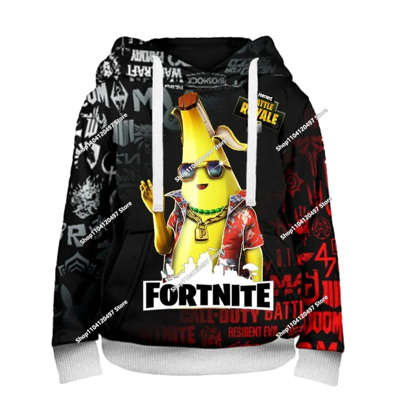 2025 uusi Fortnite 3D -painettu unisex-huppari, rento takki, pelioheistuote, cosplay, lastenvaatteet, lahjat