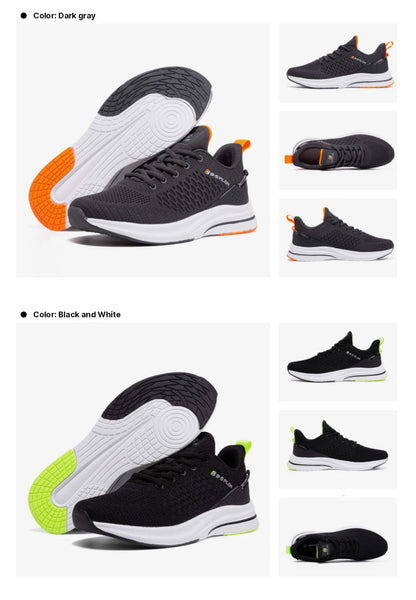 Pantofi de alergare ușori Baasploa pentru bărbați – Pantofi sport casual de designer, din plasă, cu șireturi, pentru bărbați, confortabili, pentru sporturi în aer liber și tenis