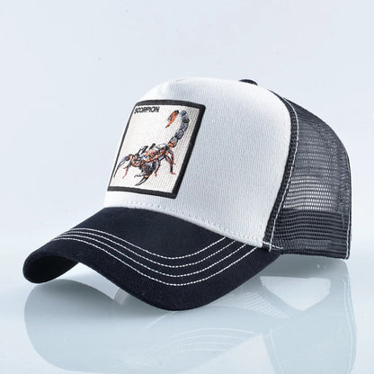 Cappellino da baseball unisex con toppa ricamata a forma di scorpione - Cappellino da baseball da uomo - Cappellino da donna con chiusura a scatto - Cappellino hip hop - Cappellino da esterno traspirante con visiera