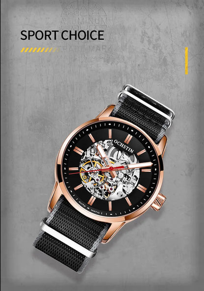 OCHSTIN Automatic Mens Watches Top Brand Luxury Royal Luminous Skeleton Waterproof Mechanical Fashion Male Clock Gifts for Men