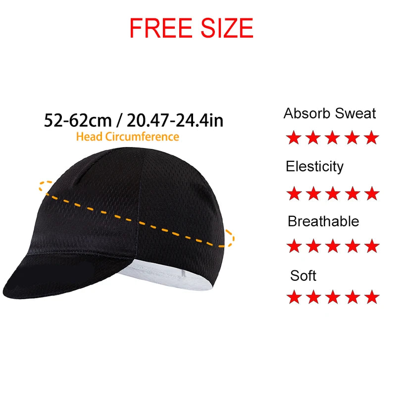 Blue 2026 UAE Cycling Hat MEN'S Summer Classic Cycling Caps Quick Dry BIG M Bike Mountain MTB Racing Bicycle Hat Under Helmet