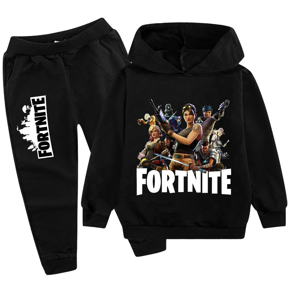 2026 Neuer Fortnite-Game-Print Freizeitanzug für Kinder, Cartoon-Langarmanzug für Herbst/Winter, neuer Teenager-Anzug
