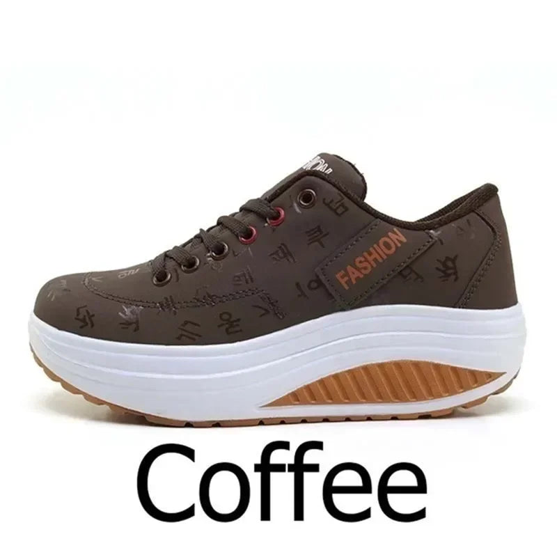 Women Outdoor Thick Bottom Swinging Casual Shoes Fashion Platform Large 42 Flat Bottom Walking Sports Shoes Walking and Running