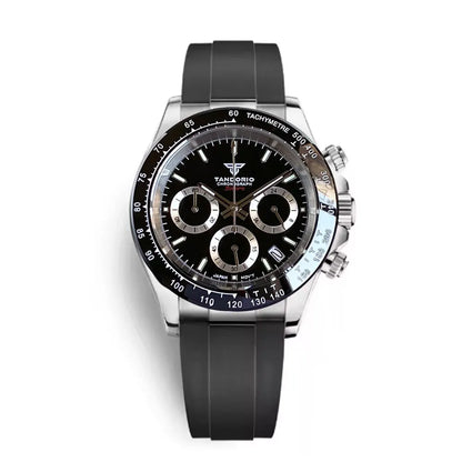 Reloj de lujo para hombre VK63 con movimiento de cuarzo, cronógrafo de negocios, 39mm, acero/oro rosa, fecha, esfera luminosa y cronógrafo completo