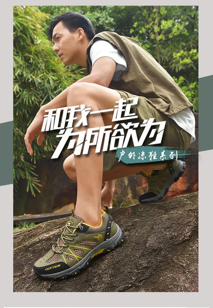 Men's Hiking Shoes Breathable Mesh Sports Summer Outdoor Wear-resistant Hiking and Hunting Tactical Shoes