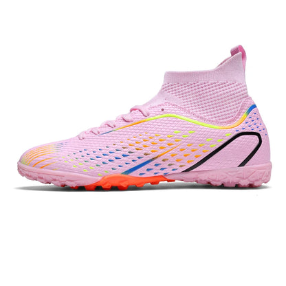 Zapatillas de fútbol para hombre, botas de fútbol profesionales para césped y futsal, unisex, para partidos en césped y entrenamiento al aire libre, tacos antideslizantes y transpirables