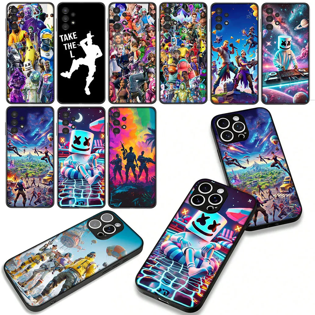 Game F-ForTnites Wallpaper Case für Samsung Galaxy A07 A13 A12 A23 A42 A50 A51 A52 A53 A70 A71 A72 A21S A04 Note 20 9 8 10 Hülle