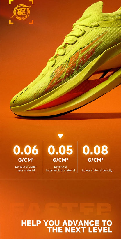 QIAODAN Feiying Plaid 3 Chaussures de course pour homme à semelle en carbone, baskets de marathon, chaussures de sport à amorti rebondissant QDB023262290