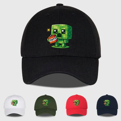 1 Creeper Pattern Baseball Cap | Unisex Hip-Hop Cap, lightweight and form-fitting, perfect for travel and casual wear year-round