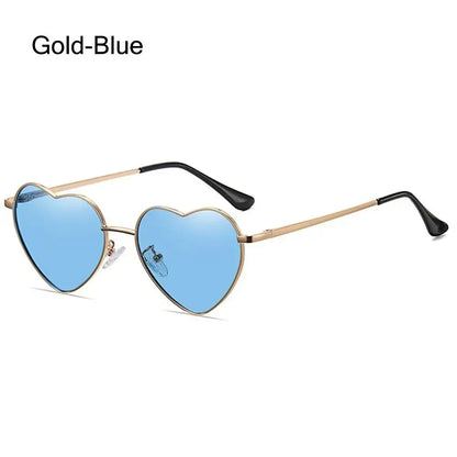 Heart-Shaped Sunglasses Heart Sun Glasses Shades Vintage 90s Glasses UV400 Protection Metal Frame Sunglasses Fancy Accessories