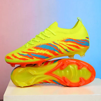 Nuevos zapatos de fútbol unisex para hombre, tacos de fútbol para adultos, ultraligeros, para exterior, deportivos, antideslizantes, cómodos, para césped, de alta calidad